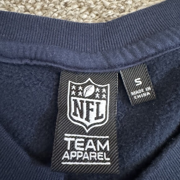NWT NFL Team Apparel Houston Texans Lace-Up Long‎ Sleeve Navy Blue Shirt Size S - Picture 2 of 5